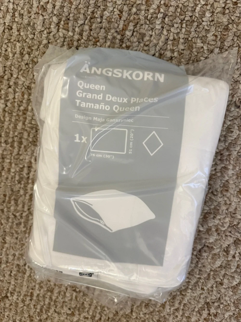 IKEA Angskorn White Pillow Protector - Queen